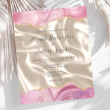 Budget Pastel Roze Gouden Agaat Ivoor Zijde Trouwd