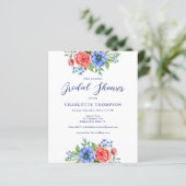 Budget Patriotic Floral Red Blue Vrijgezellenfeest (Staand voorkant)