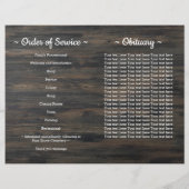 Budget Patriotic Funeral Veteran Memorial Programm (Achterkant)