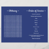 Budget Patriotic USA Flag Veteran Funeral Programm (Achterkant)