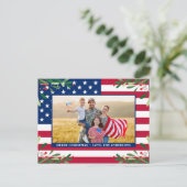 Budget Patriottic American Flag Briefkaart (Staand voorkant)