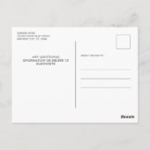 Budget Patriottic Floral Red Blue Birthday Invite Briefkaart (Achterkant)