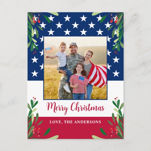 Budget Patriottic Miltic Kaart met Kerstmis (Voorkant)
