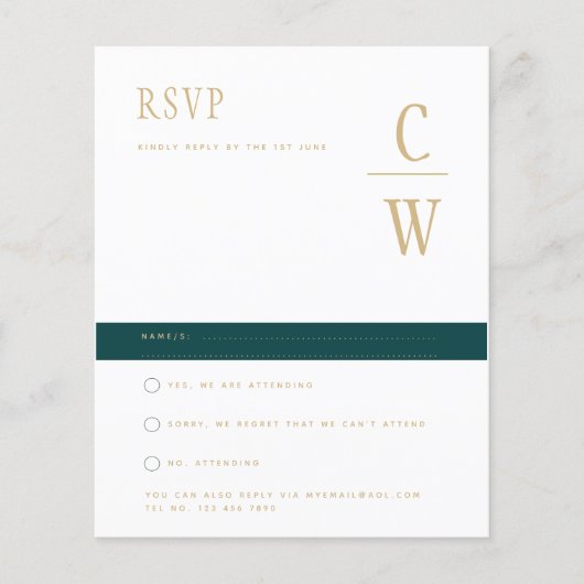 BUDGET Pauw Groen Goud Trouw RSVP Flyer (Voorkant)