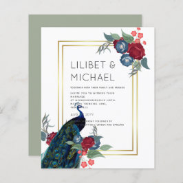 BUDGET  Pauwblauw Bourgondië Winter Bruiloft Herfs