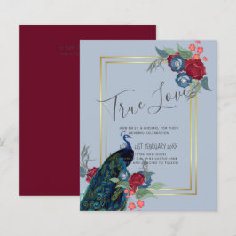 BUDGET  Pauwblauw Bourgondië Winter Herfst Bruilof