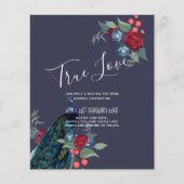 BUDGET  Pauwblauw Bourgondië Winter Herfst Bruilof (Voorkant)