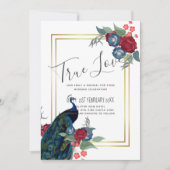 BUDGET  Pauwblauw Bourgondië Winter Herfst Bruilof (Voorkant)