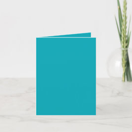 BUDGET Pauwblauw Turquoise Monochrome Bruiloft Bedankkaart