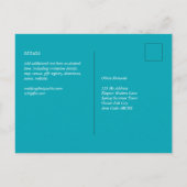 BUDGET Pauwblauw Turquoise Monochroom Trouwen Briefkaart (Achterkant)