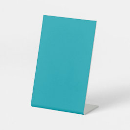 BUDGET Pauwblauw Turquoise Monochroom Trouwen Reclamebord Met Voetstuk