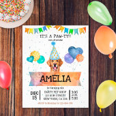 Budget pawty Golden Retriever Hond Puppy Verjaarda Flyer