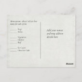 BUDGET Peach Grey Bruiloft Waterverf RSVP Briefkaart (Achterkant)
