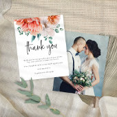 Budget Peach Peonies Photo Weddenschap Bedankt