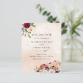 Budget Peach Pumpkins Country Herfst Save the Date (Staand voorkant)