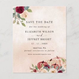 Budget Peach Pumpkins Country Herfst Save the Date