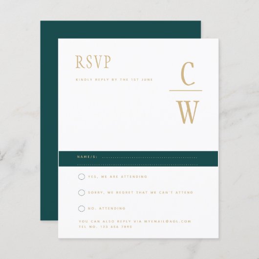 BUDGET Peacock BLAUWGROEN Green Gold Weddenschap R (Voorkant / Achterkant)