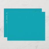 BUDGET Peacock Blue Blauwgroen Monochrome bruiloft Briefkaart (Voorkant / Achterkant)