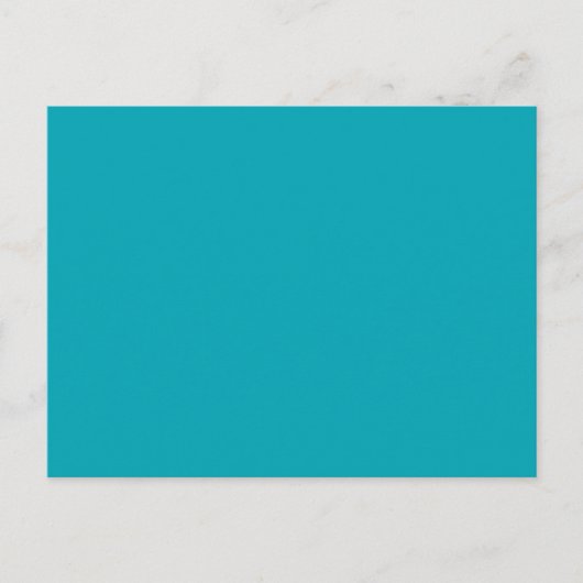 BUDGET Peacock Blue Blauwgroen Monochrome bruiloft Briefkaart (Voorkant)