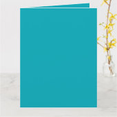 BUDGET Peacock Blue Blauwgroen Monochrome bruiloft Kaart (Gele Bloem)