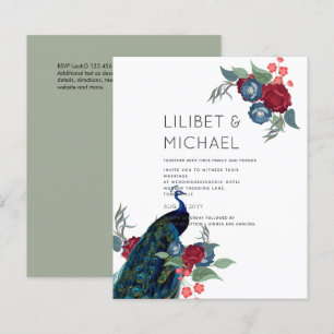 BUDGET Peacock Blue Burgundy Winter Fall Wedding