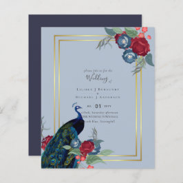 BUDGET Peacock Blue Burgundy Winter Fall Wedding