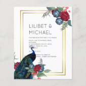 BUDGET Peacock Blue Burgundy Winter Fall Wedding (Voorkant)