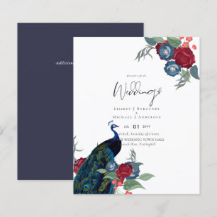 BUDGET Peacock Blue Burgundy Winter Fall Wedding
