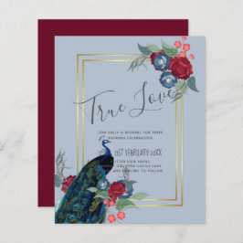 BUDGET Peacock Blue Burgundy Winter Fall Wedding