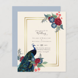 BUDGET Peacock Blue Burgundy Winter Fall Wedding