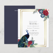 BUDGET Peacock Blue Burgundy Winter Fall Wedding (Voorkant / Achterkant)