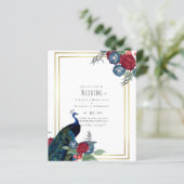 BUDGET Peacock Blue Burgundy Winter Fall Wedding (Staand voorkant)