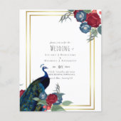 BUDGET Peacock Blue Burgundy Winter Fall Wedding (Voorkant)