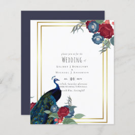 BUDGET Peacock Blue Burgundy Winter Fall Wedding