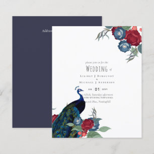 BUDGET Peacock Blue Burgundy Winter Fall Wedding