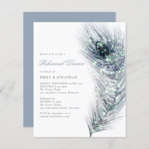 Budget Peacock Feather Rehearsal Dinner Invision