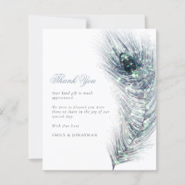 BUDGET Peacock Feather Weddenschap Bedankt