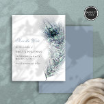 Budget Peacock Fether Wedding Save the Date<br><div class="desc">Budget Peacock Feather Bruiloft Bewaar de datum. Een waar voor je geld BUDGET alternatief op een kleiner formaat 4, 5 x 5, 6" semi-glans 110lbs gewicht, dat is van vergelijkbare dikte als een briefkaart (echter is niet geschikt om te gebruiken als een briefkaart.). LET OP: er is ÉÉN per vel....</div>