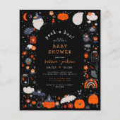 Budget Peak A Boo Cute Black Halloween Baby shower (Voorkant)