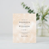 Budget Pearl Damask Wedding Uitnodiging (Staand voorkant)