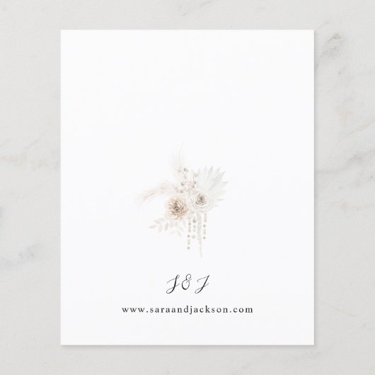 Budget Pearls & White Floral Wedding (Achterkant)