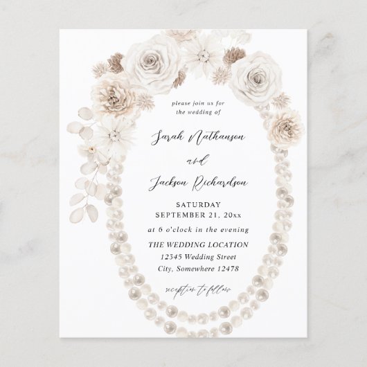 Budget Pearls & White Floral Wedding (Voorkant)