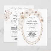 Budget Pearls & White Floral Wedding Ceremony (Voorkant / Achterkant)