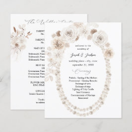 Budget Pearls & White Floral Wedding Ceremony