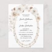 Budget Pearls & White Floral Wedding V2 (Voorkant)