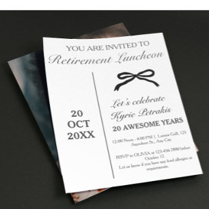 Budget Pensioen Luncheon Party Uitnodigen Flyer