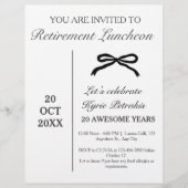 Budget Pensioen Luncheon Party Uitnodigen Flyer (Voorkant)