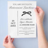 Budget Pensioen Luncheon Party Uitnodigen Flyer (Hand)