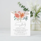 Budget Peonies Coral QR Wedding Evening Party (Staand voorkant)