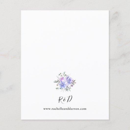 Budget Peri en Paarse Floral Arch Wedding (Achterkant)